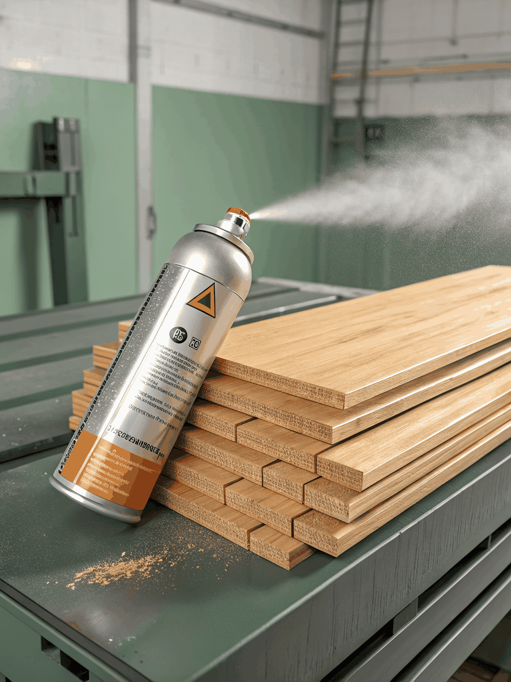 Industrial acrylic spray paint canister with anti-clogging precision spray valve