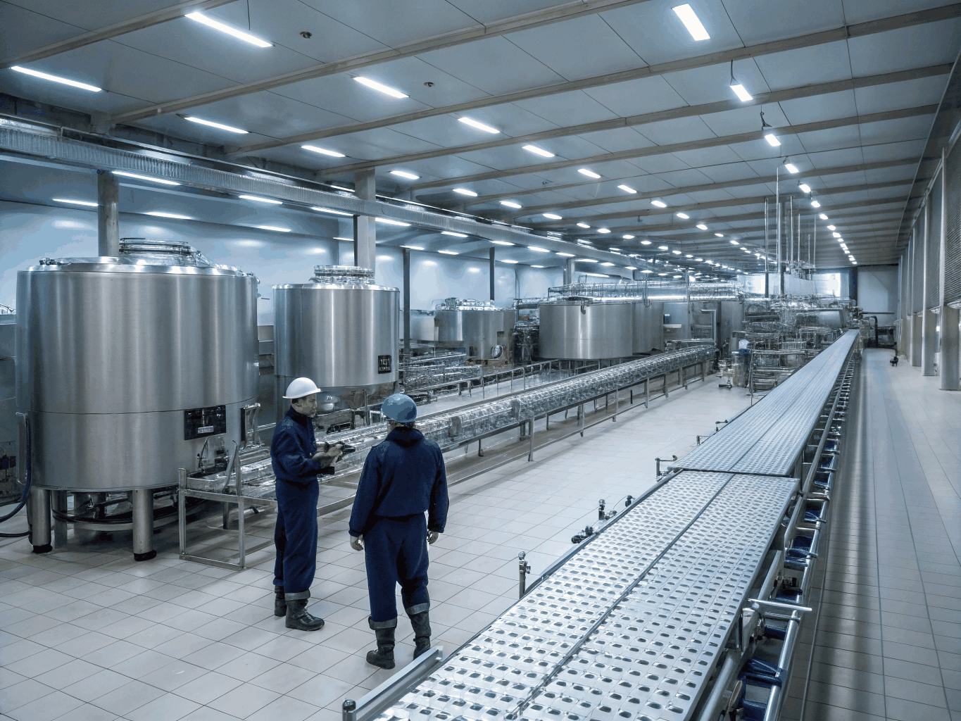 Automated industrial mixing reactors and pneumatic filling lines at WarmBear Adhesive facility