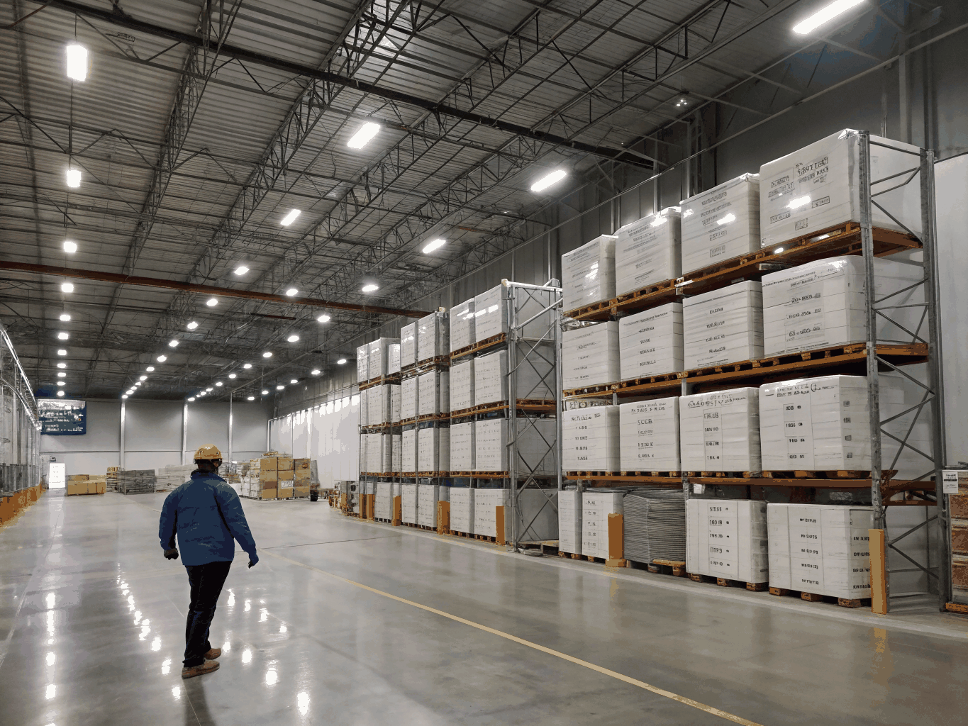 Temperature controlled raw chemical polymer and curing agent warehouse